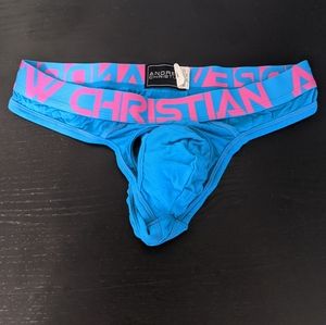 Andrew Christian Bamboo Blue Thong